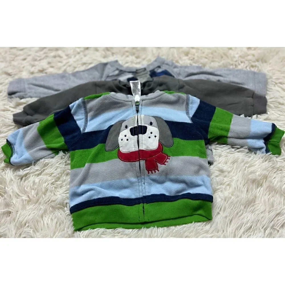 5 piece Baby Boys Size 3-6 month toddler sweaters and thermal bundle by Carters